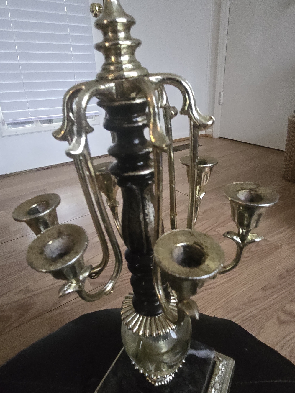 Brass Finish Multi-Arm Candelabra - Gold - Picture 2 of 3